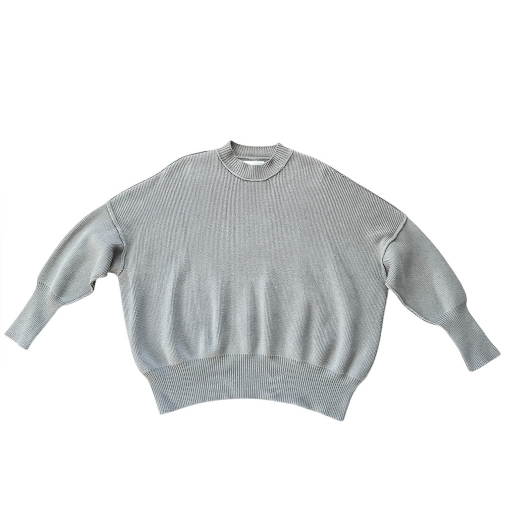 Women’s Oversized Gray Dolman Knit Sweater